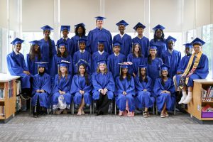 Menands eighth grade graduates pose for a group picture. 