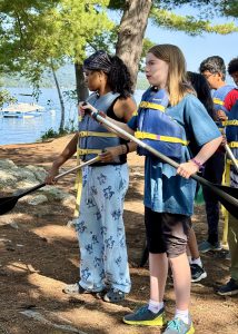 Students pratice rowing