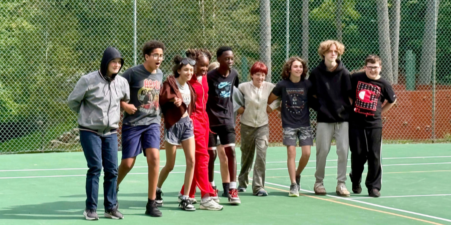 8th grade students at Camp