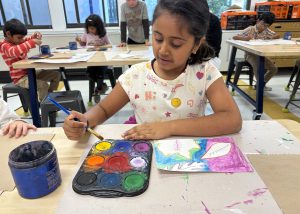 art student painting