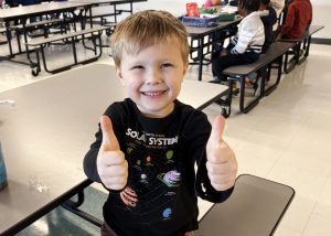 Boy smiling