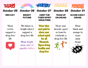 spirit week to support anti-drugs