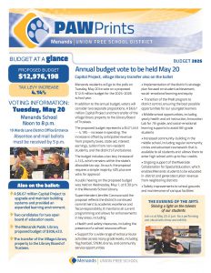 Screen shot of the newsletter 
